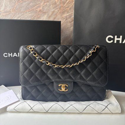 Chanel Double Flapbag Jumbo caviar