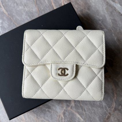 Chanel krémová peněženka
