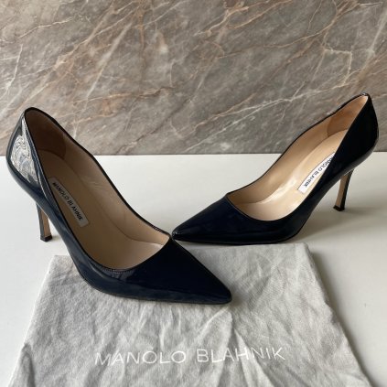 Manolo Blahnik modré podpatky