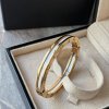 Bvlgari B.zero1 bangle Rose Gold White Ceramic