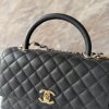Chanel Coco handle medium caviar