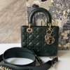 Dior lady dior tmavě zelená medium