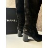 Chanel černé semišové kozačky