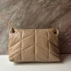 Saint Laurent béžová Loulou puffer kabelka