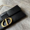 Dior černý 30 Montaigne Pouch s řetízkem