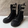 Dior černé boots kůže/textil