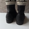 Dior černé boots kůže/textil