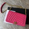 Chanel Wallet on Chain Boy v růžové