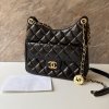 Chanel černá Wavy Cc crossbody kabelka
