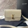Saint Laurent Solferino medium krémová kabelka