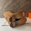Hermès hnědé semišové boots