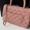 Chanel Coco Handle medium růžová kabelka