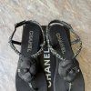 Chanel černé Camelia sandále