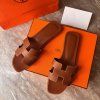 Hermès hnědé Oran sandále