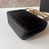 Chanel černá satin top handle textilní kabelka