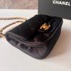 Chanel černá satin top handle textilní kabelka