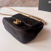 Chanel černá satin top handle textilní kabelka