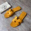 Hermès žluté oran pantofle