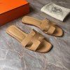 Hermès béžové oran pantofle