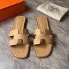 Hermès béžové oran pantofle