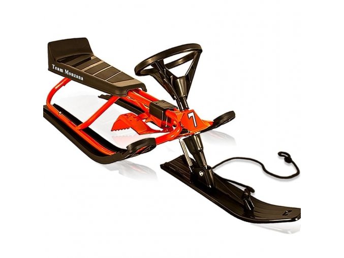 4872 3 skibob sanky s volantem do 75 kg cervene