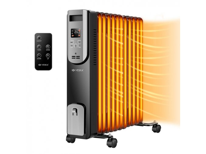 Olejový radiátor VESKA® 2500W (Barva Bílá)