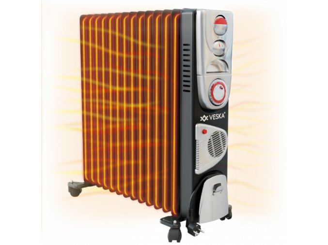 Olejový radiátor VESKA® 2900W (Barva Bílá)