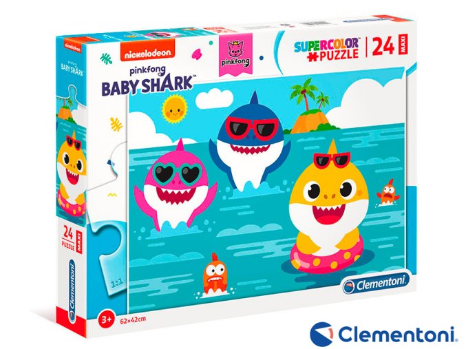 82025 clementoni puzzle maxi 24 baby shark