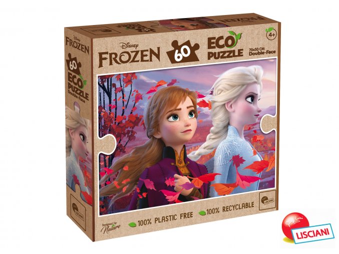 77231 frozen eco puzzle 60 elsa a anna 2v1 70x50cm
