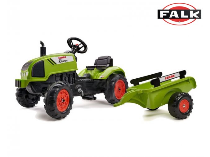 83780 falk slapaci traktor 2041c claas arion s vleckou a otviraci kapotou