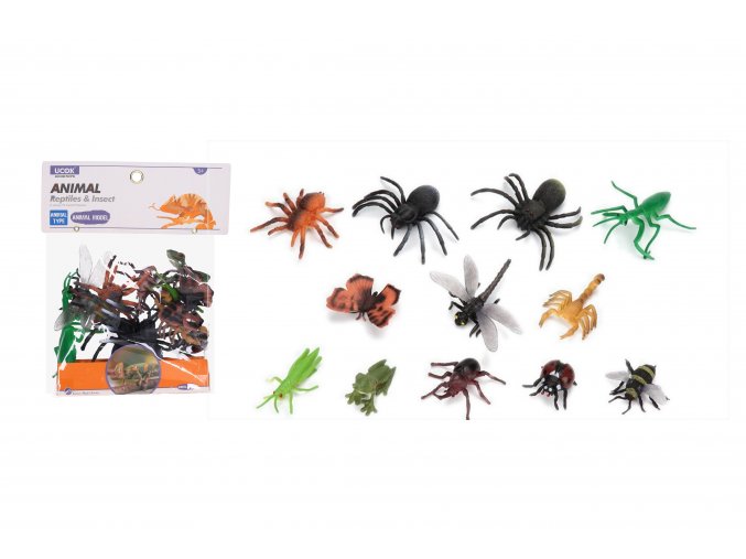 87052 zviratka figurky hmyz set 12ks 10 cm