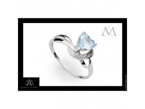 Prsten Marcus Astory MA32 ze 14K bílého zlata s diamanty Fotografie (Velikost prstenu 50)