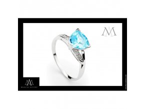 Prsten Marcus Astory MA54 ze 14K bílého zlata s diamanty (Velikost prstenu 54)