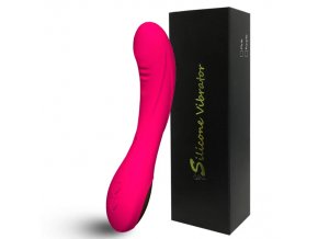 45329 2 silikonovy gspot vibrator dildo ruzovy