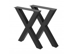 Kovové stolní nohy ve tvaru X nosnost 1000 kg (Verze 720 x 600 mm)