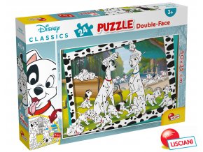 77225 101 dalmatinu puzzle 24 oboustranne 50x35 cm