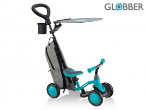 79142 globber odrazedlo 3v1 deluxe learning bike 3in1 deluxe teal