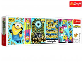 82079 trefl panoramaticke puzzle 1000 mimoni