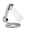 Zhang Ji Bathromm Chrome 300 Holes ABS Shower Head Set With Holder And Hose Rainfall High