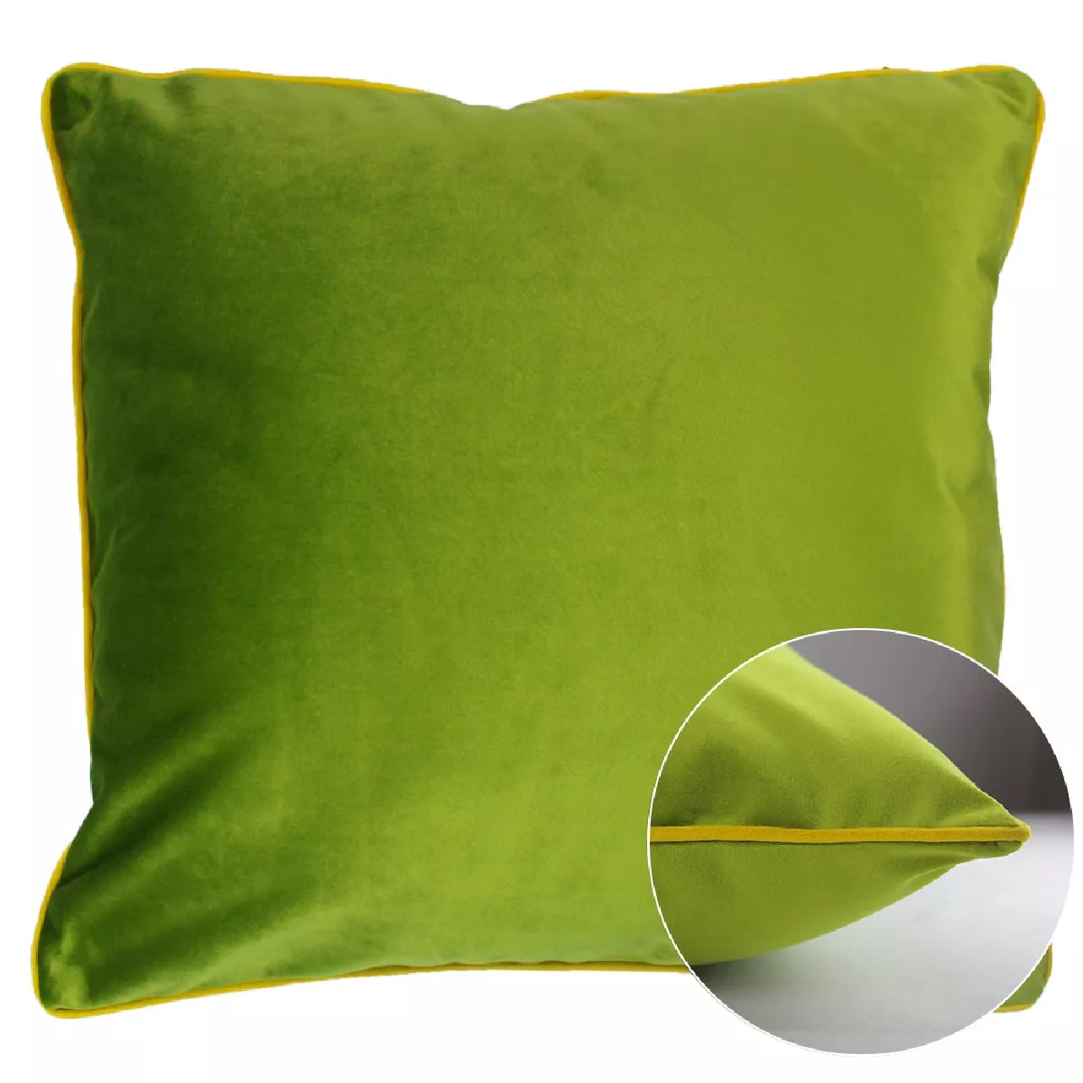 green-polyester-stain-repellent-cushion-cover-velours-uni-mousse-curry