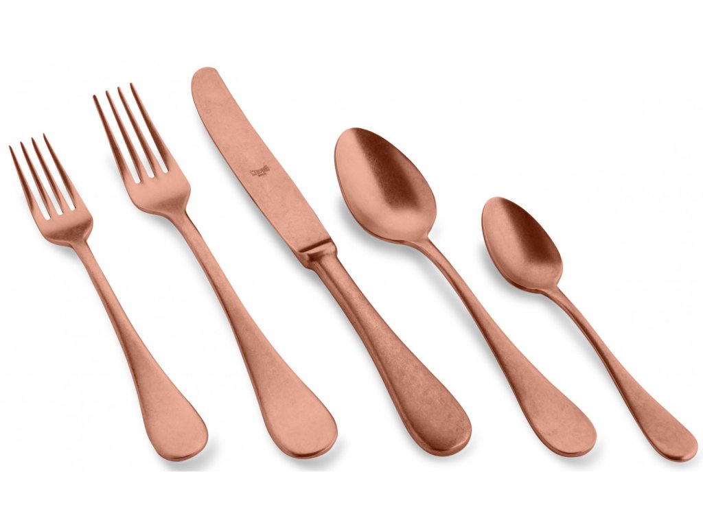 Jednotlivé příbory MICHELANGELO VINTAGE BRONZE, stařená bronzová  Mepra