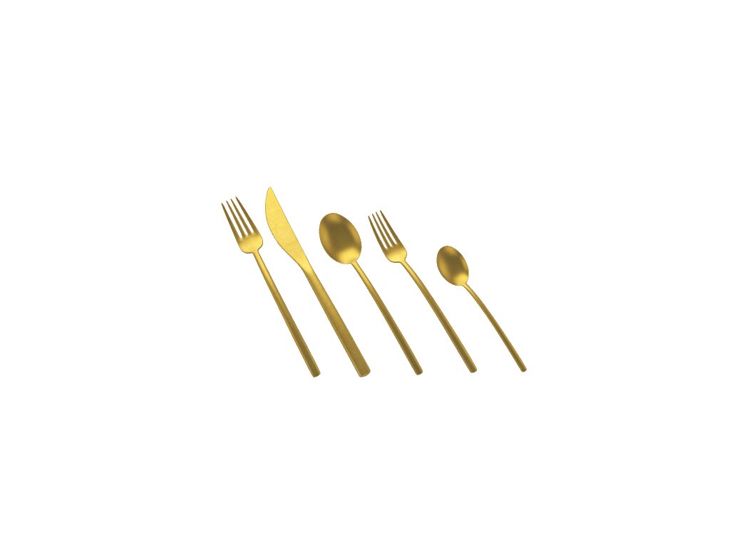 Jednotlivé příbory DUE VINTAGE ORO, stařená zlatá  Mepra