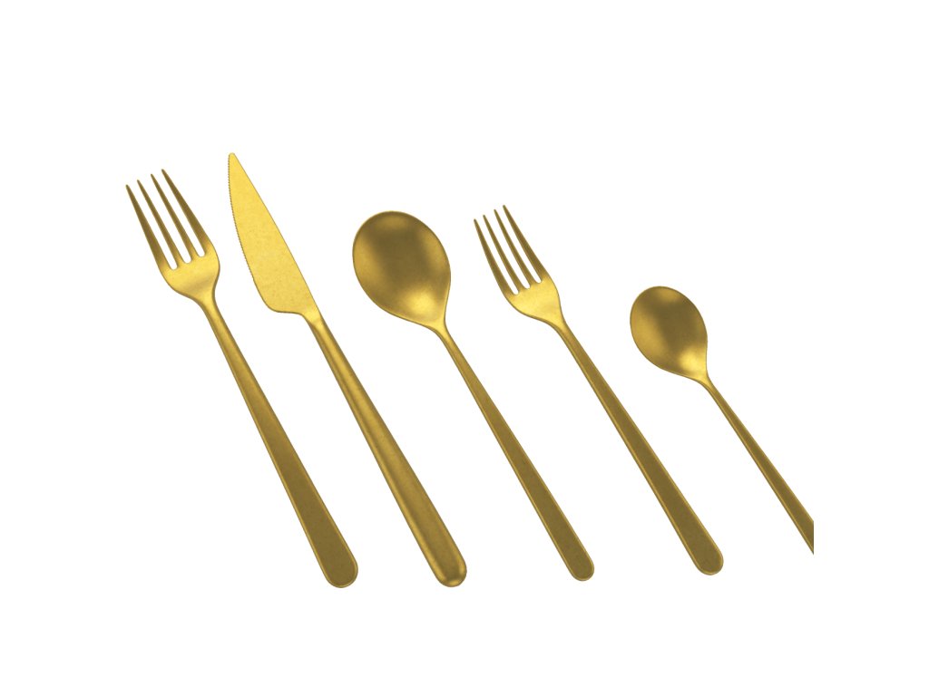 Jednotlivé příbory LINEA VINTAGE ORO, stařená zlatá  Mepra