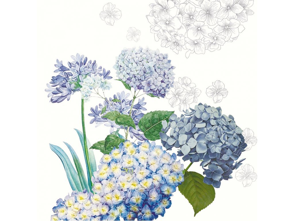 Prostírka 40x50 cm JARDIN DE BRETAGNE BLEU, modrá  Garnier Thiebaut