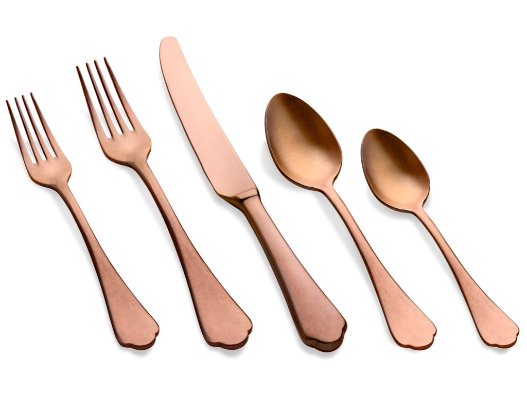 Jednotlivé příbory DOLCE VITA VINTAGE BRONZE, stařená bronzová (Jednotlivé kusy Koláčová vidlička)