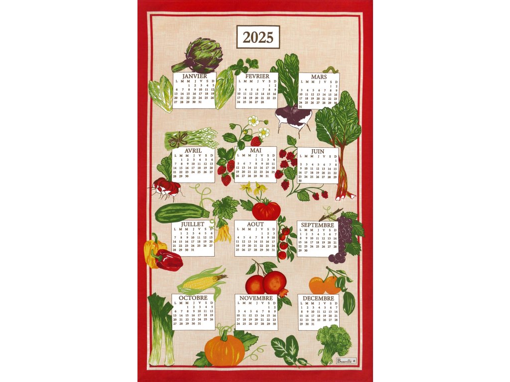 Beauvillé Calendrier 2025 Mon Potager utěrka