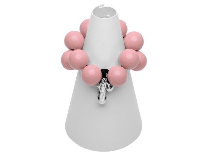 Náramek ROSA FIORE, růžová, Ballsmania