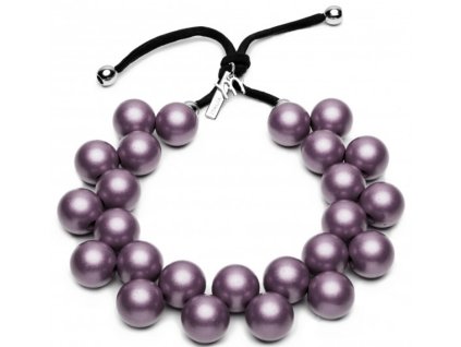 Ballsmania Fialové metalické korále VIOLA BACCO METAL