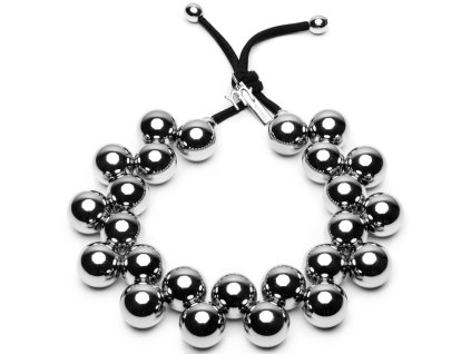 Ballsmania Stříbrné metalické lesklé korále MIRROR SILVER
