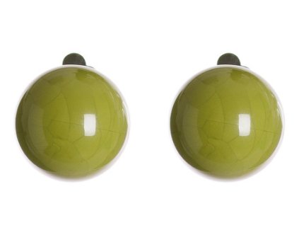 Ballsmania Jednobarevné náušnice GOLDEN OLIVE